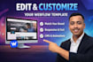 edit and customize webflow template to match your brand
