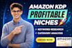 do amazon kdp keyword research profitable kdp niche research for book publishing
