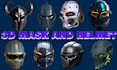 create printable 3d helmet,mask with clean topology