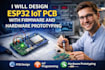 design esp32 iot pcb with firmware and hardware prototyping