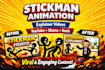 do stickman animation, stick figure, thumbnail, youtube paint, explainer video