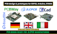 design custom pcb circuits, schematics and prototypes with esp32, arduino, stm32