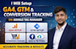 setup ga4, GTM, ecommerce tracking, conversion tracking and facebook pixel