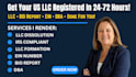 register your US llc, boi report, dissolve and create llc, close ein number, dba