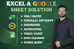 develop excel vba macros addins and google sheets solutions