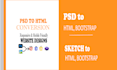 convert PSD to  HTML, image to HTML,  PDF to responsive HTML