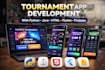 develop a tournament app using python, java, HTML, flutter