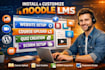 install customize moodle lms website, course upload, quiz, scorm setup