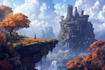 create fantasy background and landscape