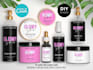 design packaging mockup label box bottle and pouch design