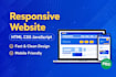 design a modern  responsive website using HTML CSS javascript
