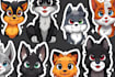 make furry stickers on cartoon style