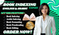 create a professional book index, proofread, and arabic indexing