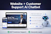 create a modern websites with ai powered chatbots and agents