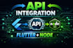 integrate API in flutter app and node js backend