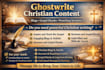 ghostwrite christian content and e books