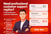 write professional customer service replies and responses