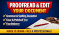 proofread and edit your document, CV or business content professionally