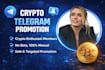 do telegram promotion, get active telegram users, subscribers, telegram growth