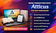 create a clean and professional book layout using atticus
