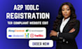 do a2p 10dlc registration website edit tcr compliant