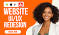 do modern figma website redesign, UI UX redesign, landing page design