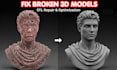 do stl file repair fix edit covert custom modification 3d cleanup 3d printing