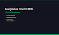 create a telegram or discord bot with python for your business