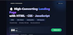 create a modern  landing page using HTML CSS javascript