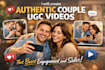 trending couple ugc videos for social media ads, tiktok and product promotion