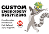 professional embroidery digitizing image to dst, pes, jef,