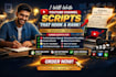 script writing, content writing,script editing, movie script