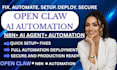 do open claw setup open claw ai agent,n8n automation ,open claw vps