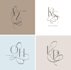 design minimal wedding logo, wedding monogram, and initials
