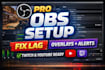create professional obs streaming setup for twitch or youtube