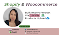 bulk import products to shopify and woocommerce stores using CSV files