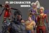 stylized 3d character model cartoon character anime 3d model unity unreal engine