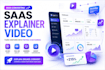 create animated saas explainer video, saas demo video with voice