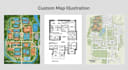 illustrate custom map, site plan, property map for office, school or college