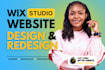 redesign wix website in wix studio with responsive design