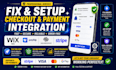 fix wix payhip squarespace checkout stripe API visa mastercard google pay setup