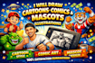 draw cartoon, comic illustrations and mascot characters