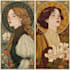 do illustrations in art nouveau style