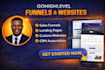 build gohighlevel sales funnel website and automation that converts