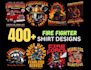 do creative t shirt fire station, firefighter, fire department logo