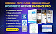 copy, clone, or redesign wordpress website using kadence pro