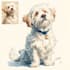 create pet cartoon portrait illustration