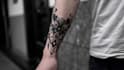custom an abstract black tattoo design