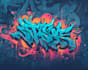 manually design graffiti street art canvas