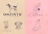 do custom hand drawn animal dog logo design